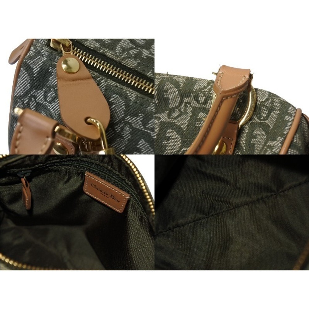 Dior green Tan handbag Trotter Beige Christian - Picture 8 of 9